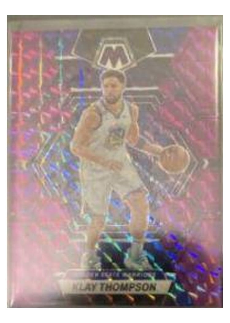 2022-23 Panini Mosaic Base Set Klay Thompson Purple #34 card