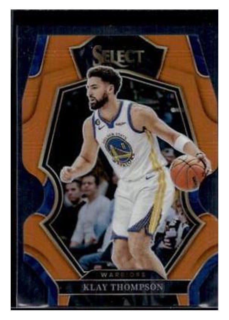 2022-23 Panini Select Base Set Klay Thompson Orange Die Cut Prizm #119 card