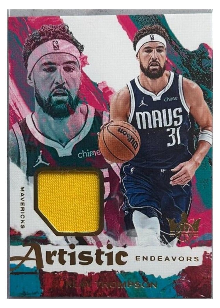 2024-25 Panini Court Kings Artistic Endeavors Relics Klay Thompson #AE-KLP card