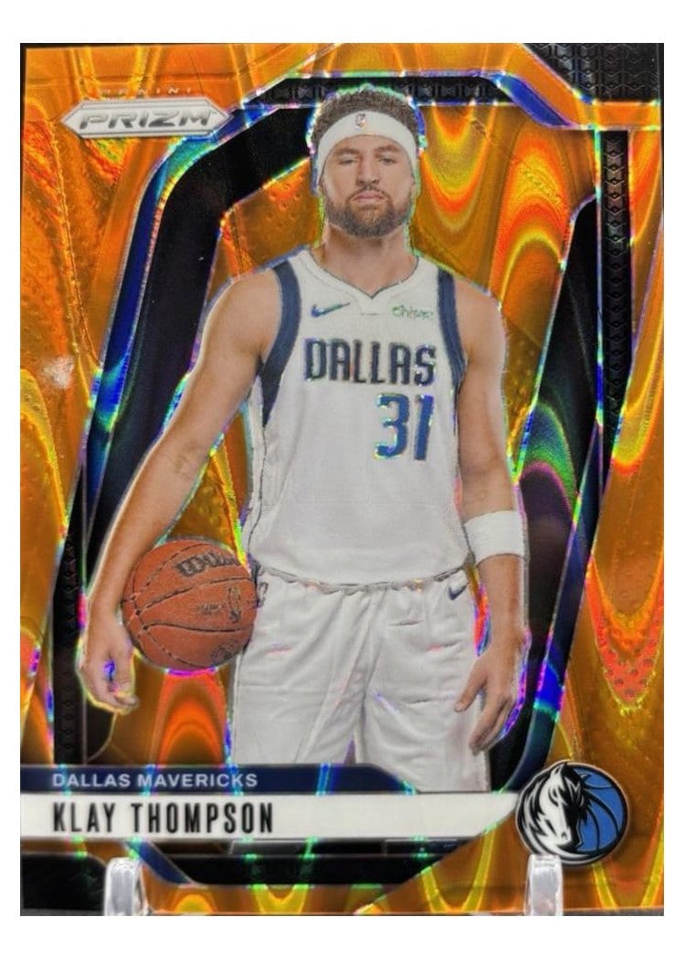 2024-25 Panini Prizm Base Set Klay Thompson Wave Orange #107 card