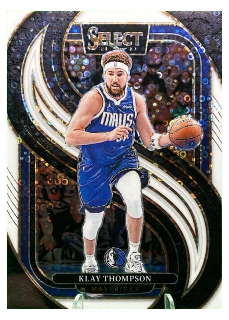 2024-25 Panini Select Base Set Klay Thompson White Disco Prizm #108 card