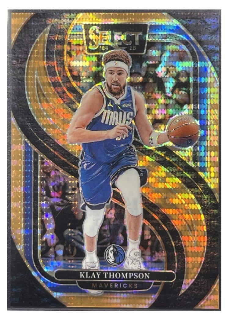 2024-25 Panini Select Base Set Klay Thompson Neon Orange Pulsar Prizm #108 card