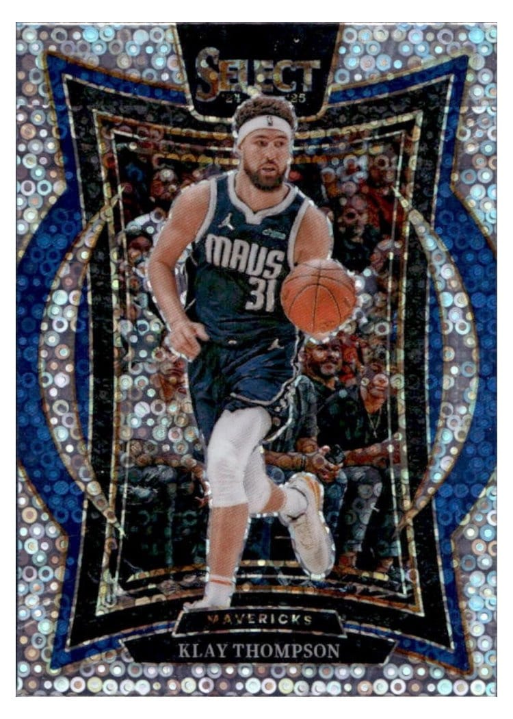 2024-25 Panini Select Base Set Klay Thompson Disco Prizm #38 card