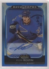 2021-22 O-Pee-Chee Platinum Blue Rainbow Autos Klim Kostin #BA-KO card