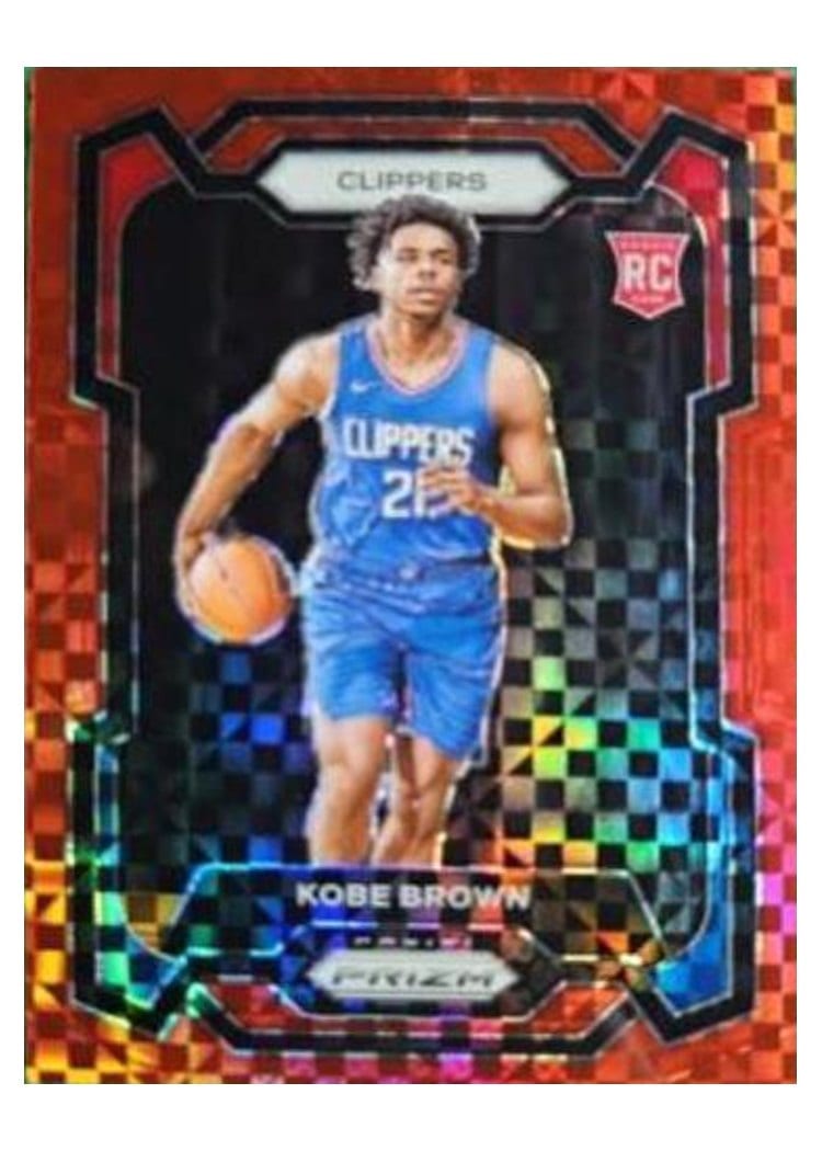 2023-24 Panini Prizm Base Set Kobe Brown Red Power #144 card