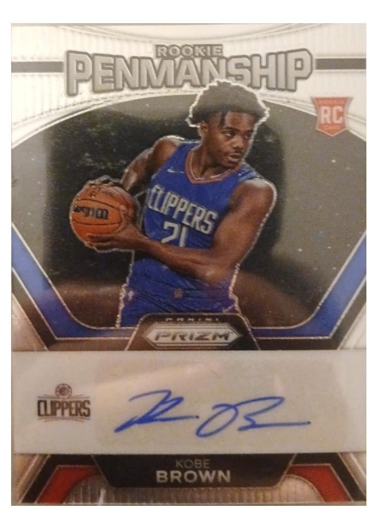 2023-24 Panini Prizm Rookie Penmanship Kobe Brown #RP-KOB card