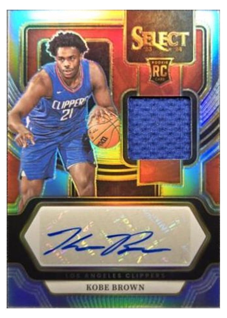 2023-24 Panini Select Rookie Jersey Autographs Kobe Brown #RJ-BRW card