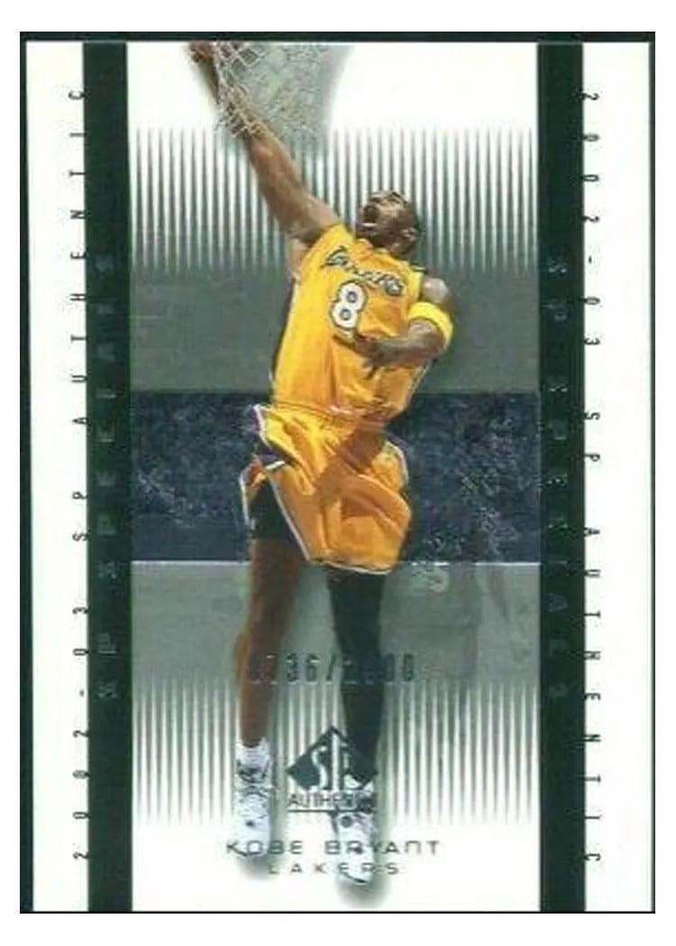 2002 SP Authentic Kobe Bryant #101 card