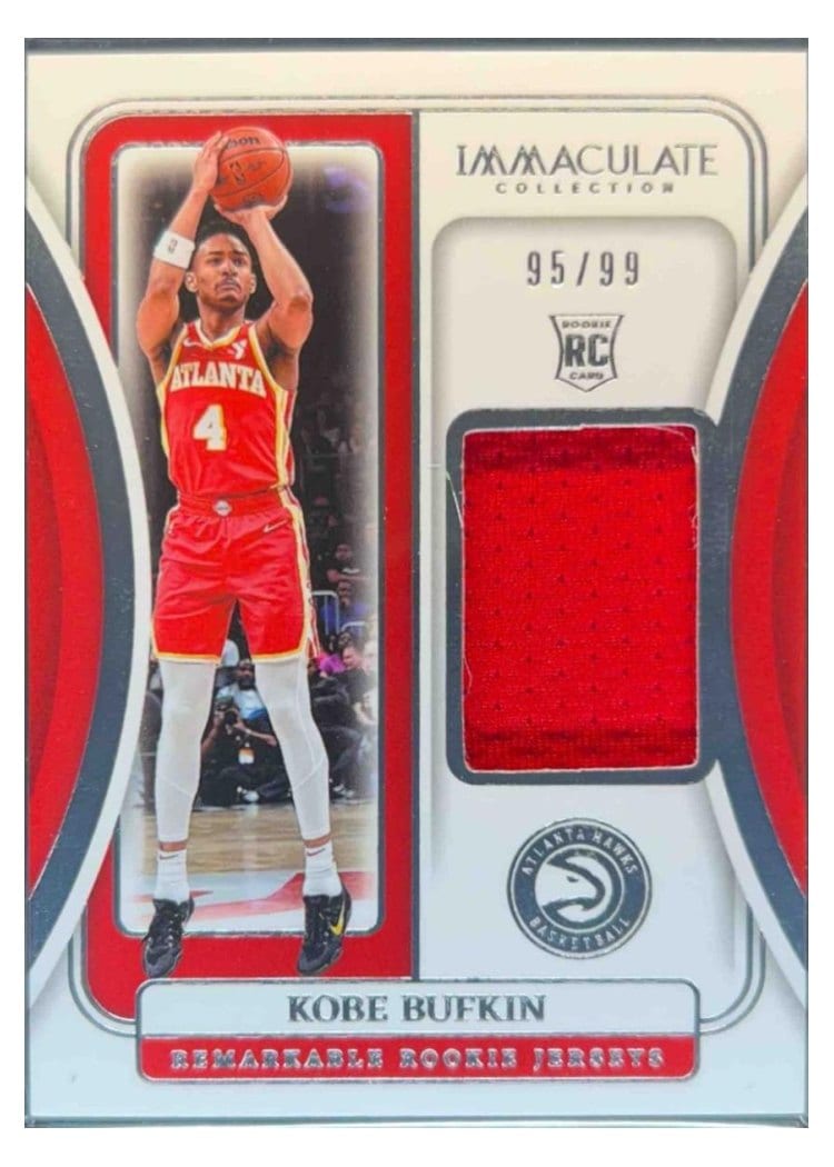 2023-24 Panini Immaculate Collection Remarkable Rookie Jerseys Kobe Bufkin #3 card