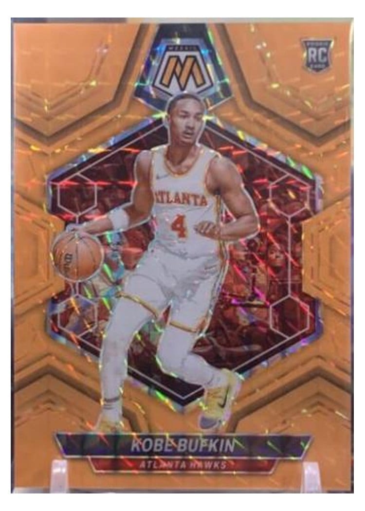 2023-24 Panini Mosaic Base Set Kobe Bufkin Orange Fluorescent #201 card