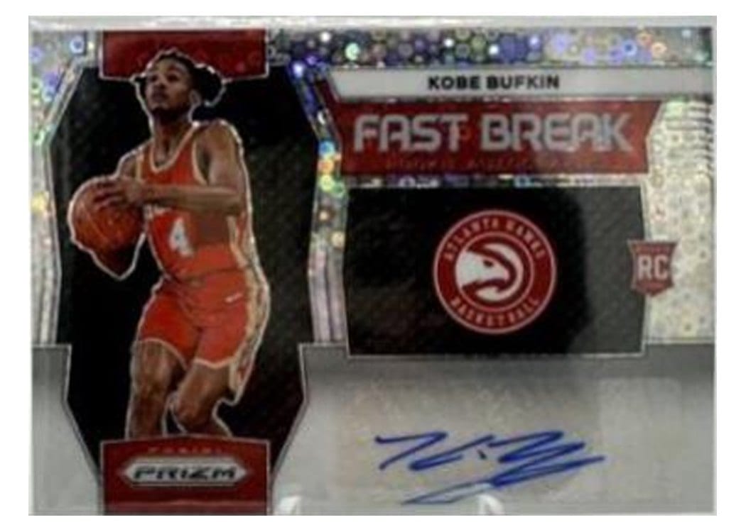 2023-24 Panini Prizm Fast Break Rookie Autographs Kobe Bufkin #FBR-BUF card