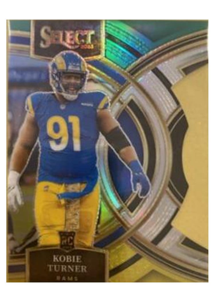 2023 Panini Select Base Set Kobie Turner Green Yellow Prizm Die-Cut #131 card