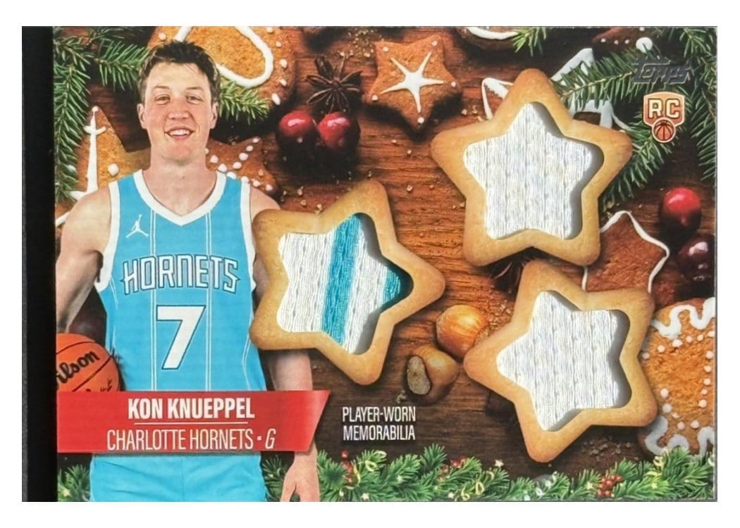 2025-26 Topps Holiday Holiday-Shaped Relics Kon Knueppel #HSR-3 card