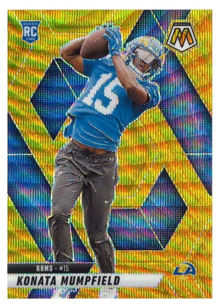 2025 Panini Mosaic Base Set Konata Mumpfield Gold Wave #393