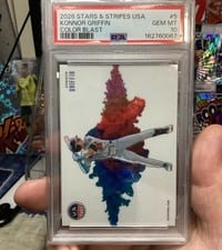 2026 Panini Stars & Stripes Prizm Color Blast Konnor Griffin #5 card