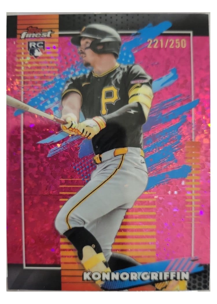 2026 Topps Finest Konnor Griffin Pink Mini Diamond Refractor #139 card