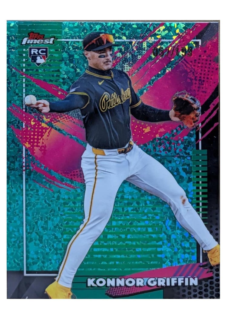 2026 Topps Finest Konnor Griffin Aqua Mini Diamond Refractor #268 card