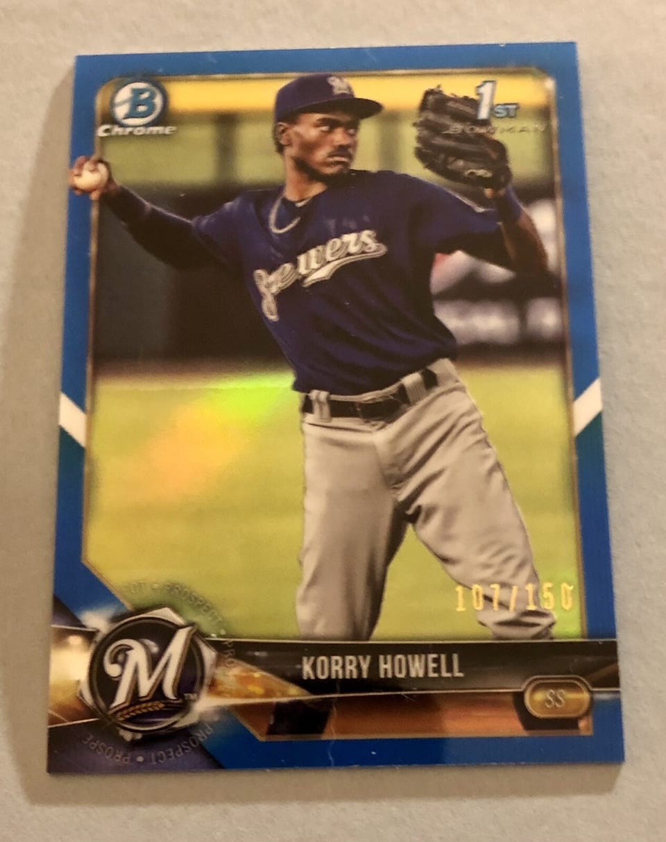 2018 Bowman Draft Korry Howell #BDC-61 card