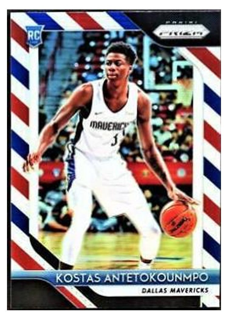 2018-19 Panini Prizm Base Set Kostas Antetokounmpo #22 card