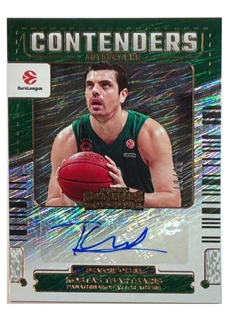2025 Panini Contenders EuroLeague Autograph Kostas Tsartsaris #22 card