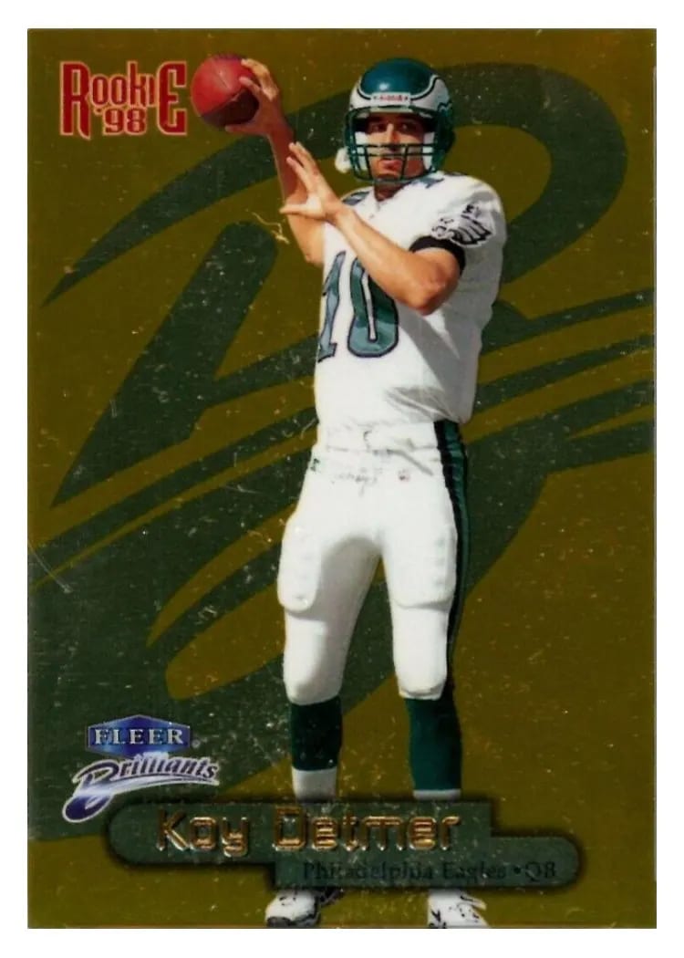 1998 Fleer Brilliants Koy Detmer #128G card
