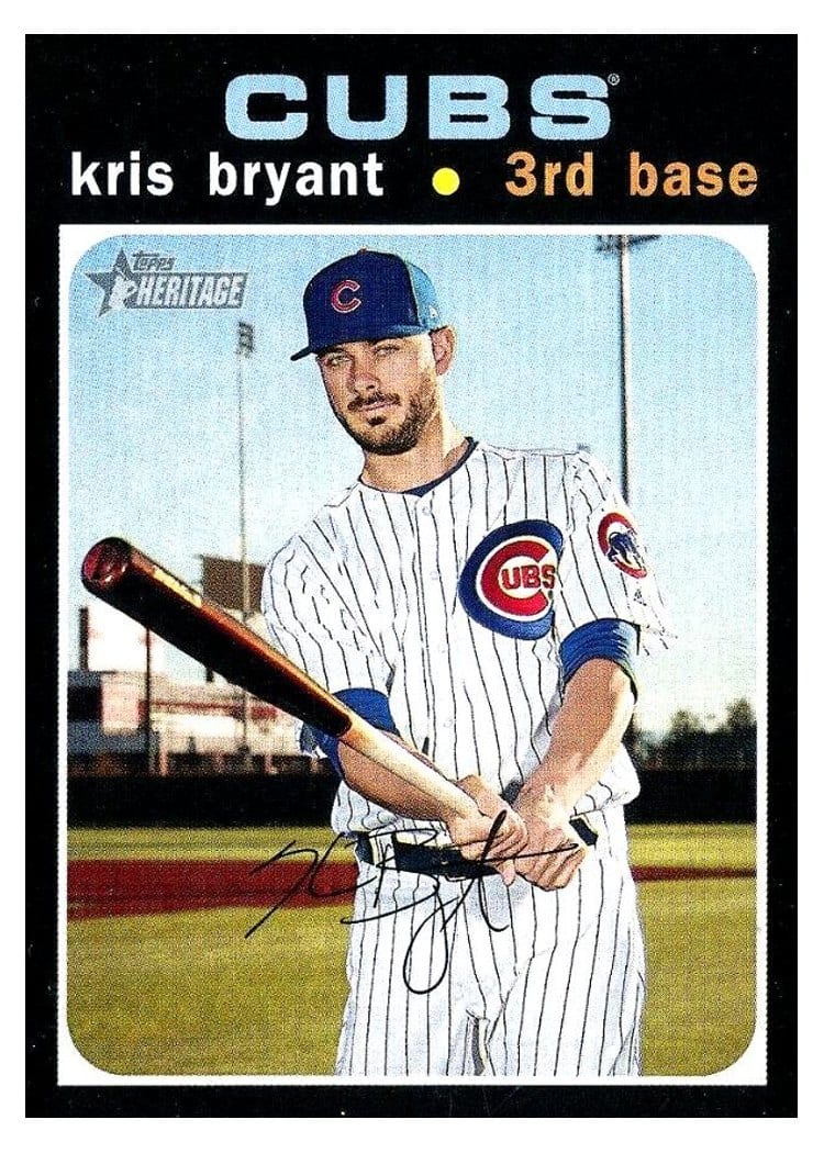 2020 Topps Heritage Base Set Kris Bryant #291 card