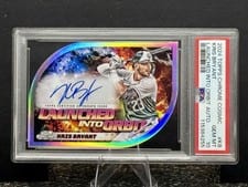2024 Topps Cosmic Chrome Launched Into Orbit Autographs Kris Bryant #LIOA-KB card