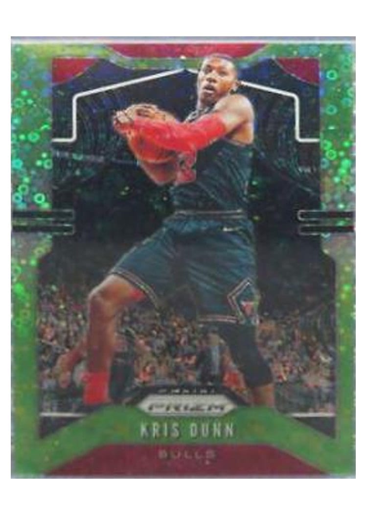2019-20 Panini Prizm Base Set Kris Dunn Fast Break Prizm Neon Green #62 card