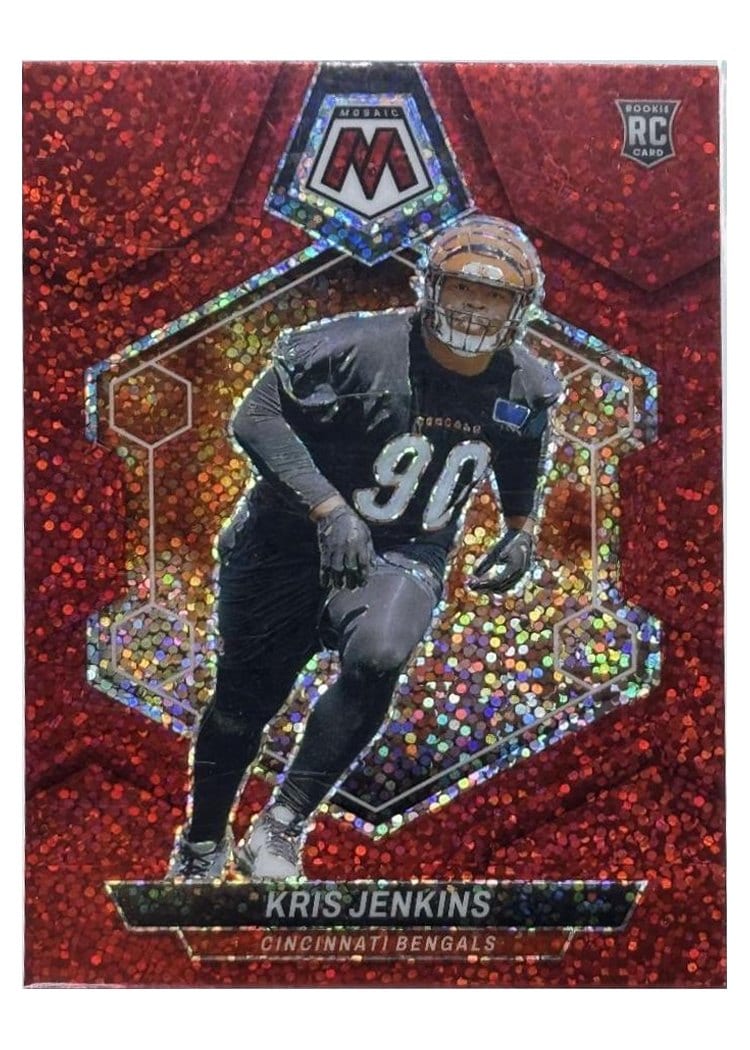 2024 Panini Mosaic Base Set Kris Jenkins Red Sparkle #348 card