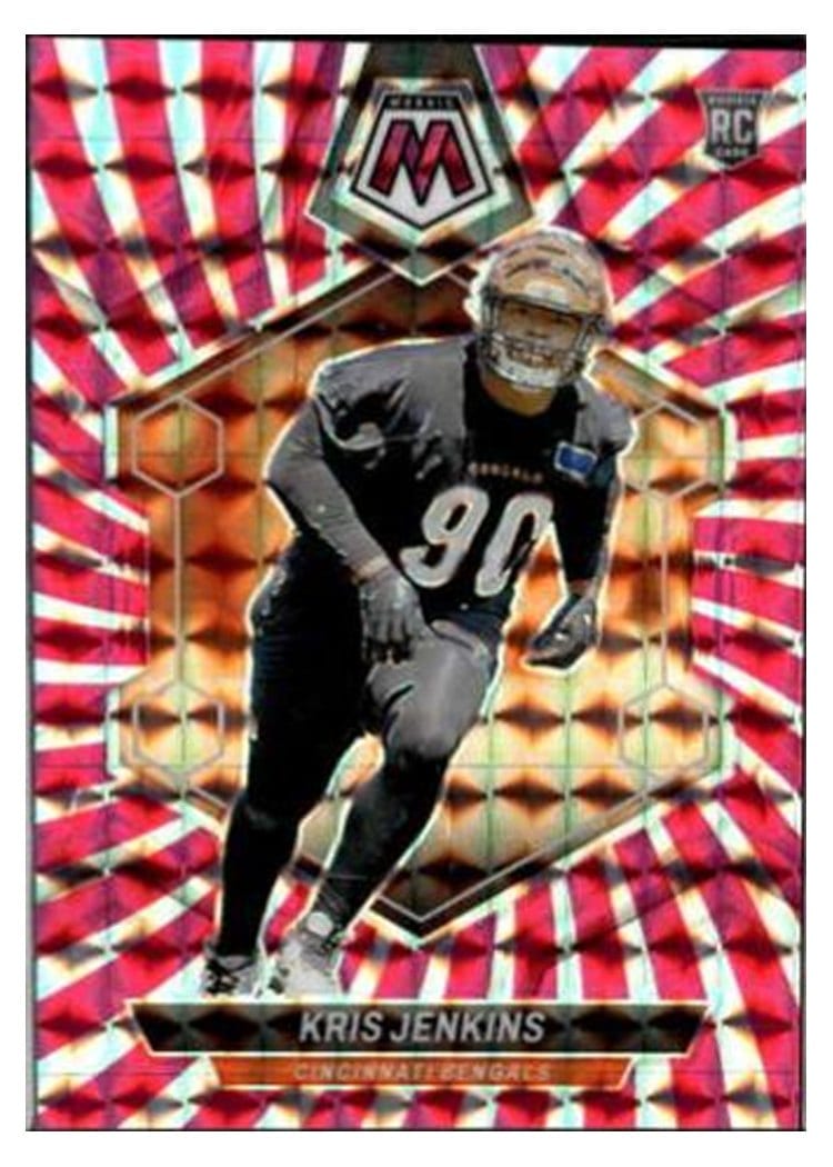 2024 Panini Mosaic Base Set Kris Jenkins Pink Swirl #348 card