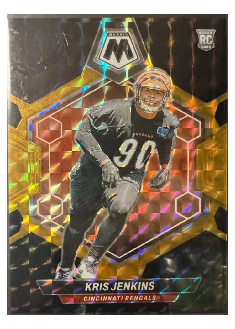 2024 Panini Mosaic Base Set Kris Jenkins Black Gold Choice #348 card