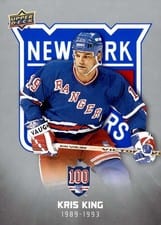 2025-26 Upper Deck New York Rangers Centennial Base Set Kris King #37 card
