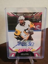 2022 Upper Deck MVP Kris Letang Magenta Autograph #207 card