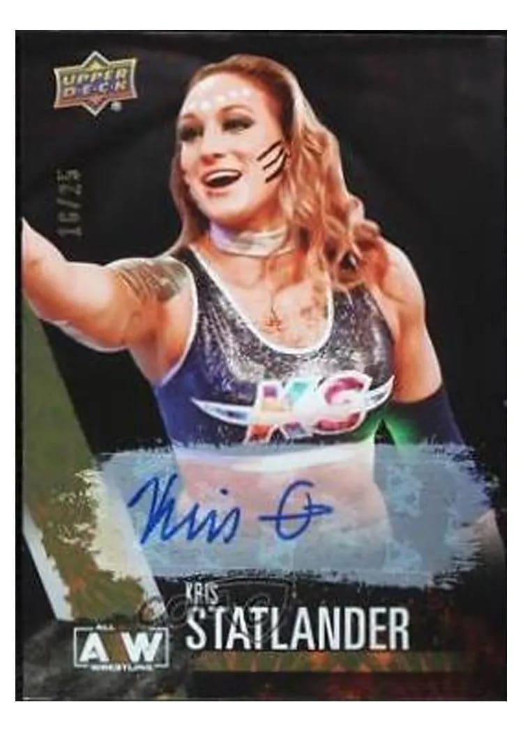2021 Upper Deck AEW Kris Statlander Pyro Autograph #2 card