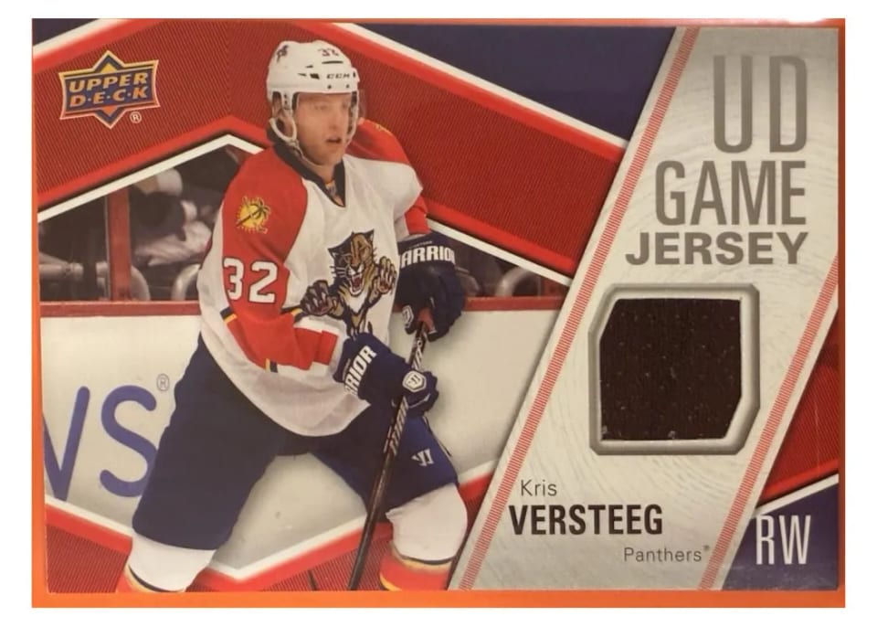2011 Upper Deck UD Game Jersey Kris Versteeg #GJ-KV card