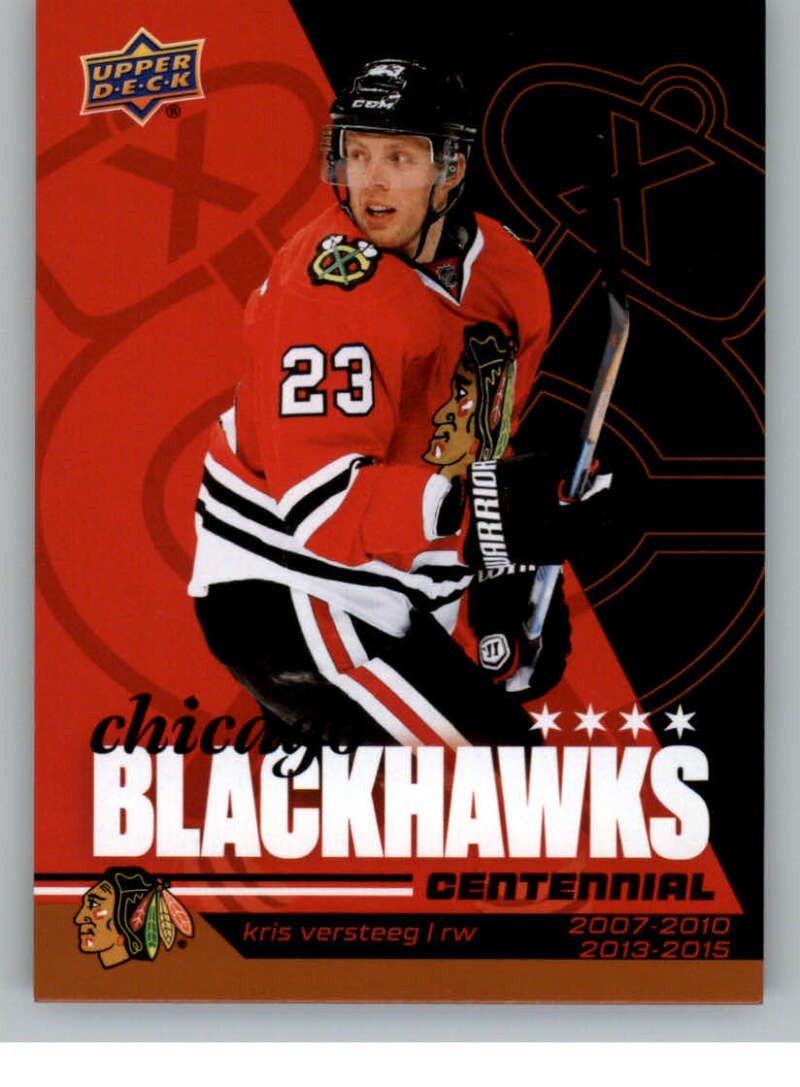 2025-26 Upper Deck Chicago Blackhawks Centennial Box Kris Versteeg #70 card