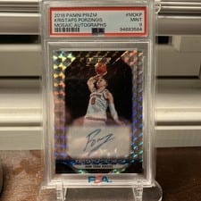 2018 Panini Prizm Mosaic Autographs Kristaps Porzingis #MO-KP card