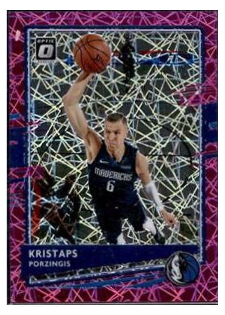 2020-21 Donruss Optic Base Set Kristaps Porzingis Pink Velocity #82 card