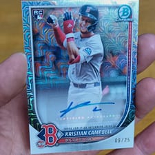 2025 Bowman Chrome Rookie Autographs Kristian Campbell #CRA-KC card