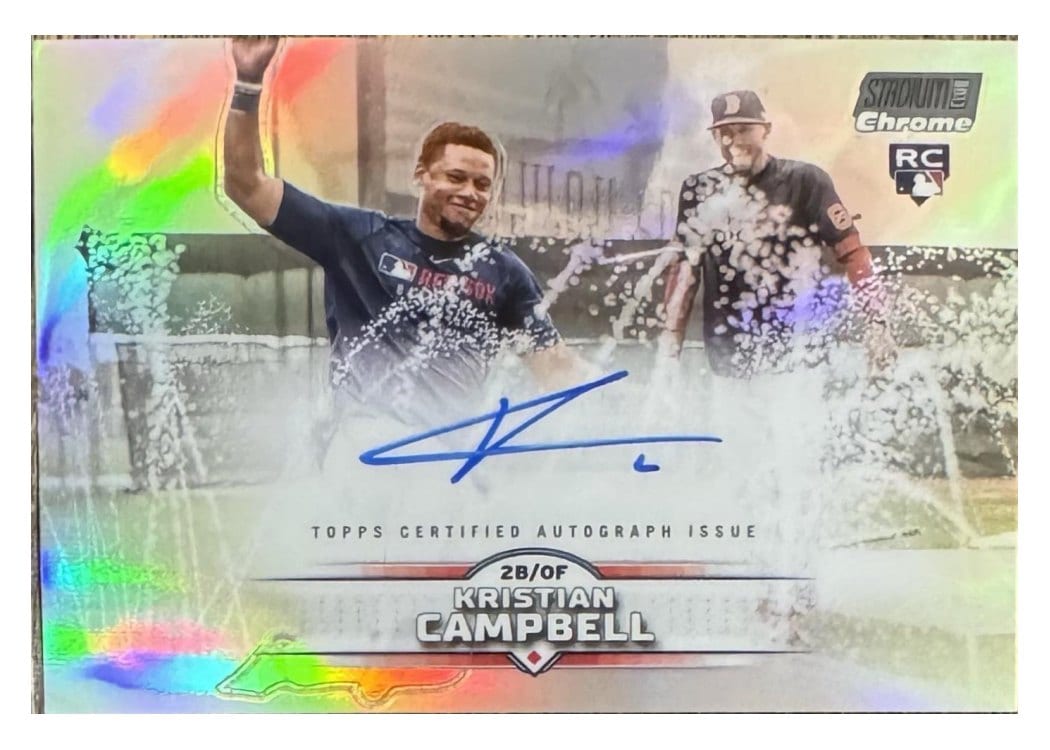 2025 Stadium Club Chrome Autographs Kristian Campbell #SCCA-KC card