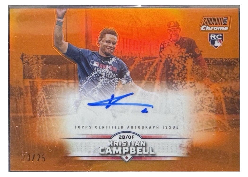 2025 Stadium Club Chrome Autographs Kristian Campbell #SCCA-KC card