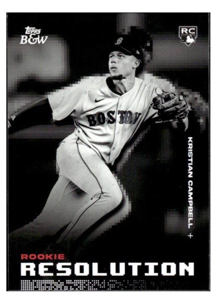 2025 Topps Black & White Rookie Resolution Kristian Campbell #RR12 card