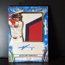 2025 Topps Inception Inception Autograph Jumbo Patch Kristian Campbell #IAJP-KC card