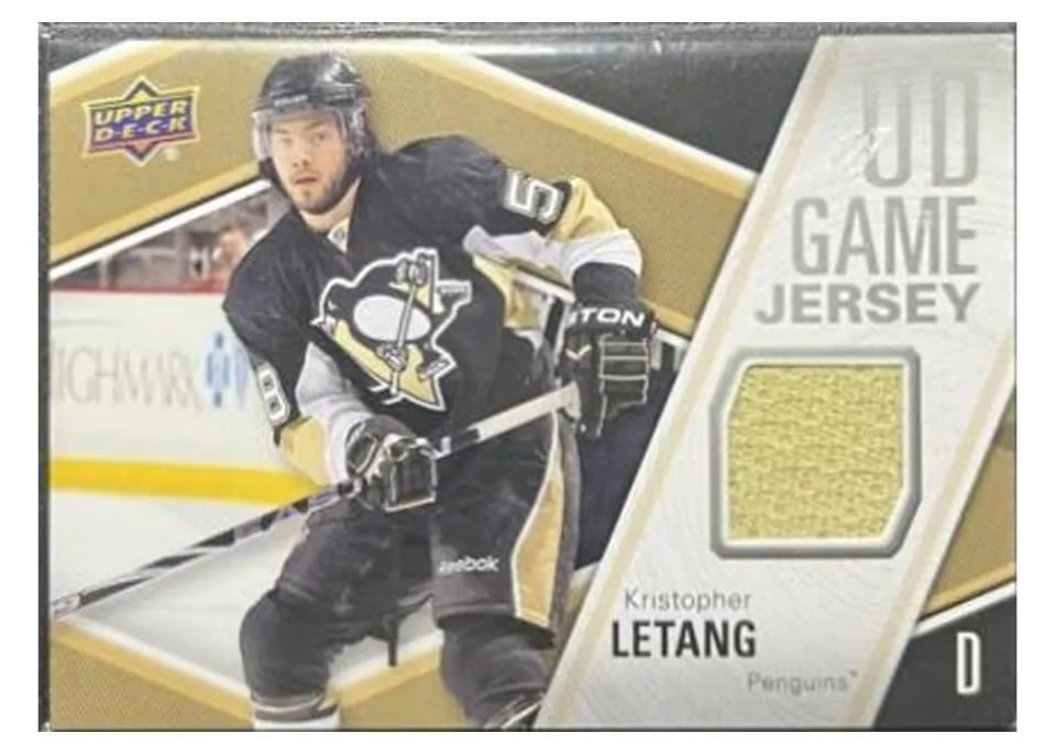 2011 Upper Deck UD Game Jersey Kristopher Letang #GJ-KL card