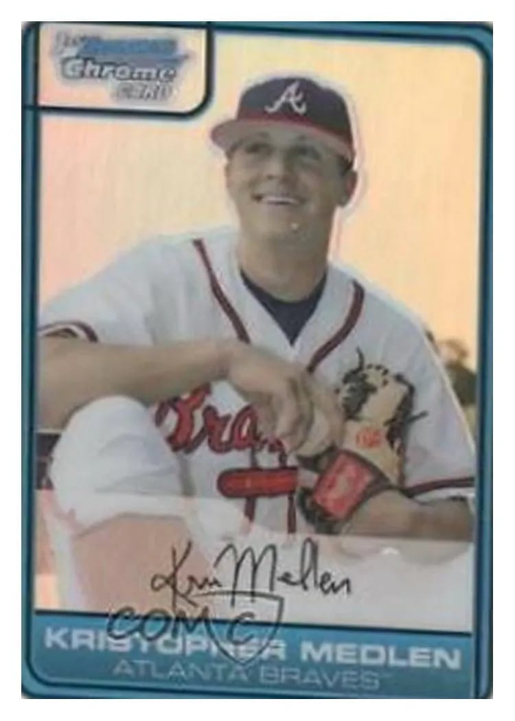 2006 Bowman Chrome Draft Picks Kristopher Medlen #DP58 card