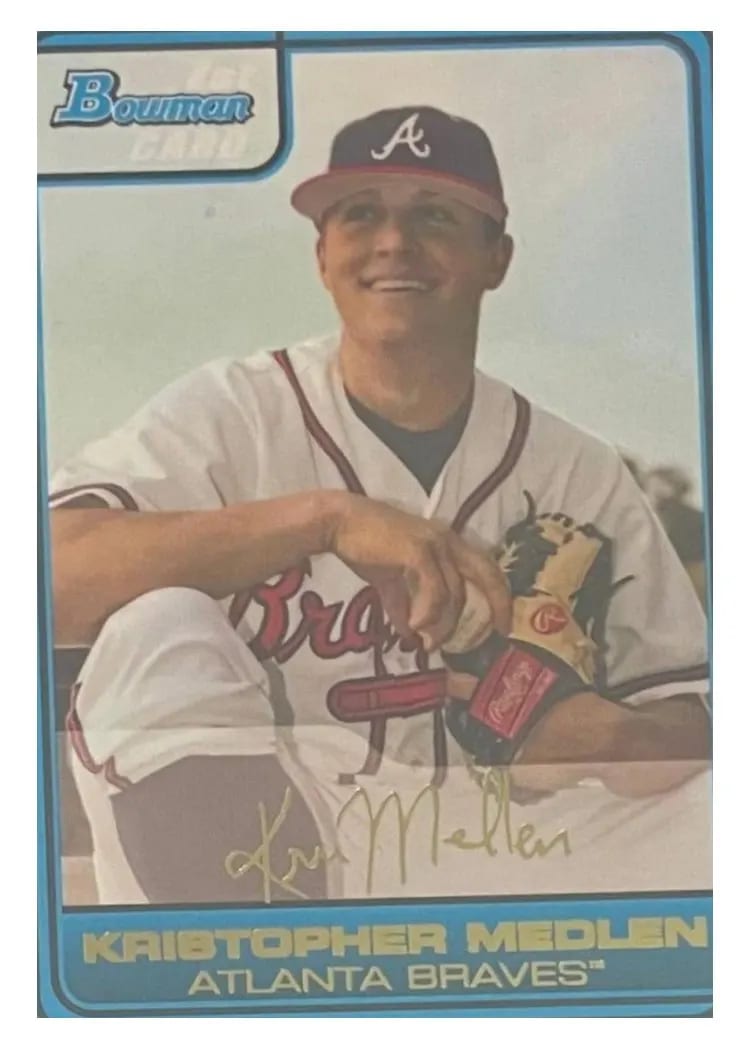 2006 Bowman Draft Picks Kristopher Medlen #DP58 card