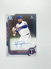 2022 Bowman Draft 1st Edition Chrome Autographs Kumar Rocker #CDA-KR card