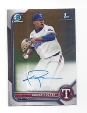 2022 Bowman Draft Chrome Autographs Kumar Rocker #CDA-KR card