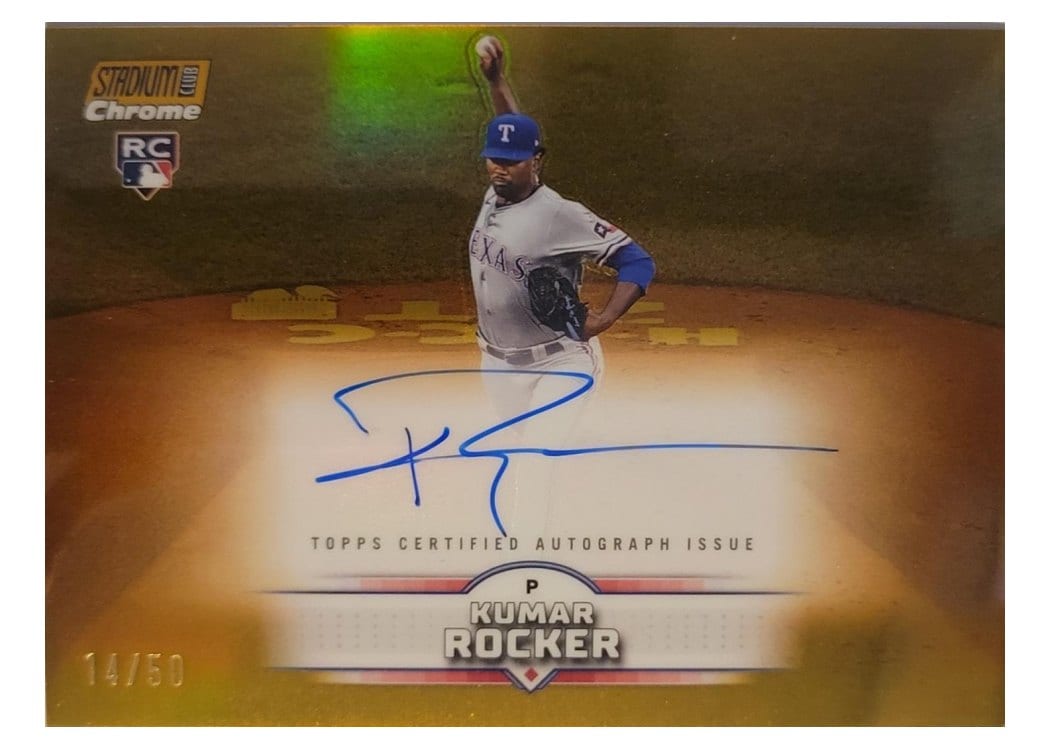 2025 Stadium Club Chrome Autographs Kumar Rocker #SCCA-KR card
