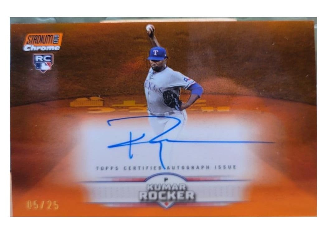 2025 Stadium Club Chrome Autographs Kumar Rocker #SCCA-KR card